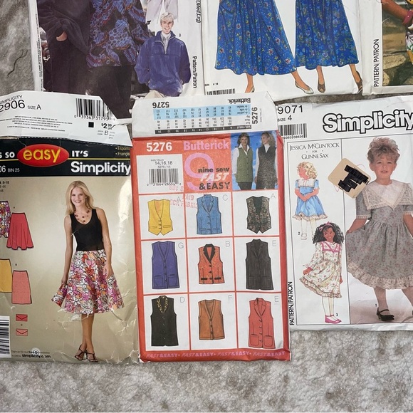 set of 8 clothing patterns for women & children make your own clothes - Picture 2 of 8